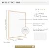 imageMCS Floating Frame with Canvas Included Art Frames for Canvas Paintings with Adhesive Fasteners and Hanging Hardware Black 12 x 16 InchNatural Woodgrain