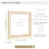 imageMCS Floating Frame with Canvas Included Art Frames for Canvas Paintings with Adhesive Fasteners and Hanging Hardware Black 12 x 16 InchNatural Woodgrain
