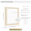 imageMCS Floating Frame with Canvas Included Art Frames for Canvas Paintings with Adhesive Fasteners and Hanging Hardware Black 12 x 16 InchNatural Woodgrain