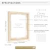 imageMCS Floating Frame with Canvas Included Art Frames for Canvas Paintings with Adhesive Fasteners and Hanging Hardware Black 12 x 16 InchNatural Woodgrain