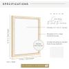 imageMCS Floating Frame with Canvas Included Art Frames for Canvas Paintings with Adhesive Fasteners and Hanging Hardware Black 12 x 16 InchNatural Woodgrain