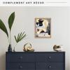 imageMCS Floating Frame with Canvas Included Art Frames for Canvas Paintings with Adhesive Fasteners and Hanging Hardware Black 12 x 16 InchWalnut woodgrain
