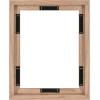 imageMCS Floating Frame with Canvas Included Art Frames for Canvas Paintings with Adhesive Fasteners and Hanging Hardware Black 12 x 16 InchWalnut woodgrain