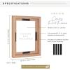 imageMCS Floating Frame with Canvas Included Art Frames for Canvas Paintings with Adhesive Fasteners and Hanging Hardware Black 12 x 16 InchWalnut woodgrain