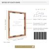 imageMCS Floating Frame with Canvas Included Art Frames for Canvas Paintings with Adhesive Fasteners and Hanging Hardware Black 12 x 16 InchWalnut woodgrain