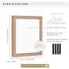 imageMCS Floating Frame with Canvas Included Art Frames for Canvas Paintings with Adhesive Fasteners and Hanging Hardware Black 12 x 16 InchWalnut woodgrain