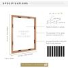 imageMCS Floating Frame with Canvas Included Art Frames for Canvas Paintings with Adhesive Fasteners and Hanging Hardware Black 12 x 16 InchWalnut woodgrain