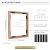 imageMCS Floating Frame with Canvas Included Art Frames for Canvas Paintings with Adhesive Fasteners and Hanging Hardware Black 12 x 16 InchWalnut woodgrain