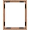 imageMCS Floating Frame with Canvas Included Art Frames for Canvas Paintings with Adhesive Fasteners and Hanging Hardware Black 12 x 16 InchWalnut woodgrain