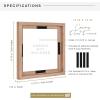 imageMCS Floating Frame with Canvas Included Art Frames for Canvas Paintings with Adhesive Fasteners and Hanging Hardware Black 12 x 16 InchWalnut woodgrain