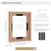 imageMCS Floating Frame with Canvas Included Art Frames for Canvas Paintings with Adhesive Fasteners and Hanging Hardware Black 12 x 16 InchWalnut woodgrain