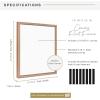imageMCS Floating Frame with Canvas Included Art Frames for Canvas Paintings with Adhesive Fasteners and Hanging Hardware Black 12 x 16 InchWalnut woodgrain