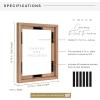 imageMCS Floating Frame with Canvas Included Art Frames for Canvas Paintings with Adhesive Fasteners and Hanging Hardware Black 12 x 16 InchWalnut woodgrain