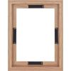 imageMCS Floating Frame with Canvas Included Art Frames for Canvas Paintings with Adhesive Fasteners and Hanging Hardware Black 12 x 16 InchWalnut woodgrain