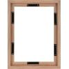 imageMCS Floating Frame with Canvas Included Art Frames for Canvas Paintings with Adhesive Fasteners and Hanging Hardware Black 12 x 16 InchWalnut woodgrain