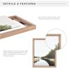 imageMCS Floating Frame with Canvas Included Art Frames for Canvas Paintings with Adhesive Fasteners and Hanging Hardware Black 12 x 16 InchWalnut woodgrain