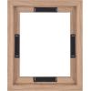 imageMCS Floating Frame with Canvas Included Art Frames for Canvas Paintings with Adhesive Fasteners and Hanging Hardware Black 12 x 16 InchWalnut woodgrain