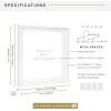 imageMCS Floating Frame with Canvas Included Art Frames for Canvas Paintings with Adhesive Fasteners and Hanging Hardware Black 12 x 16 InchWhite