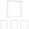 imageMCS Floating Frame with Canvas Included Art Frames for Canvas Paintings with Adhesive Fasteners and Hanging Hardware Black 12 x 16 InchWhite