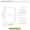 imageMCS Floating Frame with Canvas Included Art Frames for Canvas Paintings with Adhesive Fasteners and Hanging Hardware Black 12 x 16 InchWhite