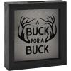 imageMCS Saving for a Unicorn Fund Bank Shadowbox White Woodgrain8x15x8 inchesBuck for a Buck Hunting