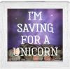 imageMCS Saving for a Unicorn Fund Bank Shadowbox White Woodgrain8x15x8 inchesSaving for a Unicorn