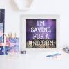 imageMCS Saving for a Unicorn Fund Bank Shadowbox White Woodgrain8x15x8 inchesSaving for a Unicorn