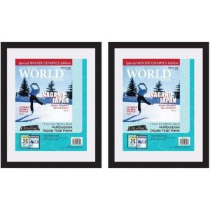 imageMCS 11x14 Inch Magazine Display Float Frame Black 409461 Count Pack of 2