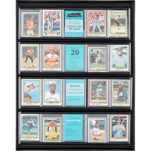 imageMCS 16x20 Inch Collector Card Wall Display Holds 20 Sports Cards Black 52894