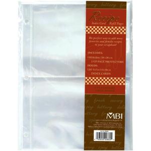 imageMCS 5x7 Inch Recipe Card Holder Refill Pages 10 TopLoading Recipe Card Sleeves with 2 Pockets Each Holds Up to 40 Recipe Cards 899860Recipe Card Holder