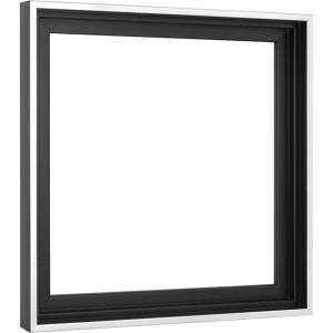 imageMCS Floating Frame with Canvas Included Art Frames for Canvas Paintings with Adhesive Fasteners and Hanging Hardware Black 12 x 16 InchBlack and Silver