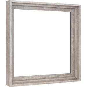 imageMCS Floating Frame with Canvas Included Art Frames for Canvas Paintings with Adhesive Fasteners and Hanging Hardware Black 12 x 16 InchGray