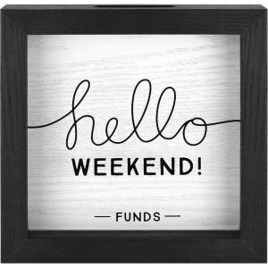 imageMCS Saving for a Unicorn Fund Bank Shadowbox White Woodgrain8x15x8 inchesHello Weekend