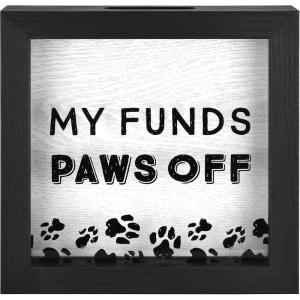 imageMCS Saving for a Unicorn Fund Bank Shadowbox White Woodgrain8x15x8 inchesPaws Off
