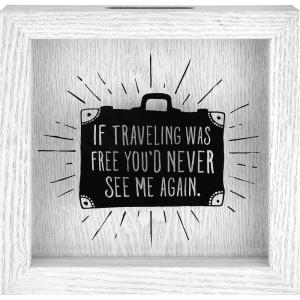imageMCS Saving for a Unicorn Fund Bank Shadowbox White Woodgrain8x15x8 inchesTraveling Suitcase