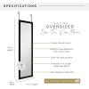 imageMCS 16x55 Black Over The Door Mirror Full Length Hanging Mirror for Bedroom and Bathroom Doors No Tools RequiredBlack