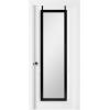 imageMCS 16x55 Black Over The Door Mirror Full Length Hanging Mirror for Bedroom and Bathroom Doors No Tools RequiredBlack