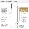 imageMCS 16x55 Black Over The Door Mirror Full Length Hanging Mirror for Bedroom and Bathroom Doors No Tools RequiredGray Woodgrain