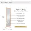 imageMCS 16x55 Black Over The Door Mirror Full Length Hanging Mirror for Bedroom and Bathroom Doors No Tools RequiredNatural Woodgrain