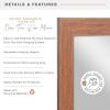 imageMCS 16x55 Black Over The Door Mirror Full Length Hanging Mirror for Bedroom and Bathroom Doors No Tools RequiredWalnut Woodgrain