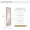 imageMCS 16x55 Black Over The Door Mirror Full Length Hanging Mirror for Bedroom and Bathroom Doors No Tools RequiredWalnut Woodgrain