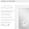imageMCS 16x55 Black Over The Door Mirror Full Length Hanging Mirror for Bedroom and Bathroom Doors No Tools RequiredWhite