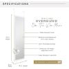 imageMCS 16x55 Black Over The Door Mirror Full Length Hanging Mirror for Bedroom and Bathroom Doors No Tools RequiredWhite