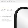 imageMCS 19x55 White Metal Over The Door Mirror With Rounded Corners Full Length Hanging Mirror for Bedroom and Bathroom Doors No Tools RequiredBlack
