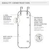 imageMCS 19x55 White Metal Over The Door Mirror With Rounded Corners Full Length Hanging Mirror for Bedroom and Bathroom Doors No Tools RequiredBlush