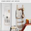 imageMCS 19x55 White Metal Over The Door Mirror With Rounded Corners Full Length Hanging Mirror for Bedroom and Bathroom Doors No Tools RequiredBlush