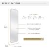 imageMCS 19x55 White Metal Over The Door Mirror With Rounded Corners Full Length Hanging Mirror for Bedroom and Bathroom Doors No Tools RequiredBlush