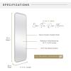 imageMCS 19x55 White Metal Over The Door Mirror With Rounded Corners Full Length Hanging Mirror for Bedroom and Bathroom Doors No Tools RequiredSilver