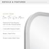 imageMCS 19x55 White Metal Over The Door Mirror With Rounded Corners Full Length Hanging Mirror for Bedroom and Bathroom Doors No Tools RequiredSilver