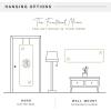 imageMCS 19x55 White Metal Over The Door Mirror With Rounded Corners Full Length Hanging Mirror for Bedroom and Bathroom Doors No Tools RequiredWhite